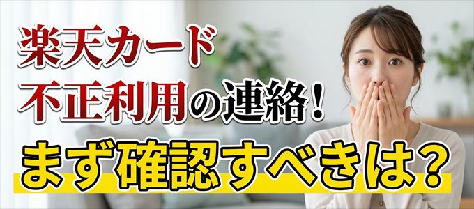 楽天カードが不正利用された！まず確認すべき事は？