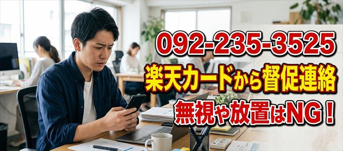 「0922353525」は楽天カードからの督促電話