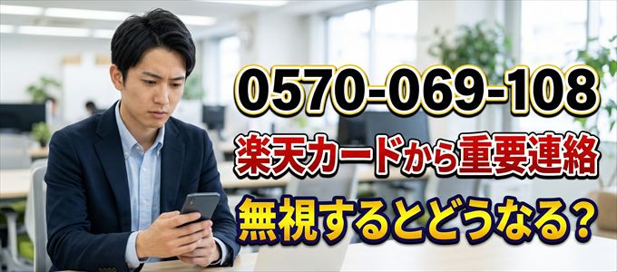 「0570069108」は楽天カードから督促電話