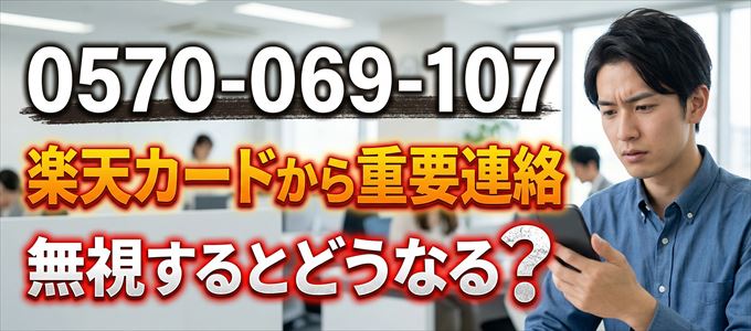 「0570069107」は楽天カードから督促電話